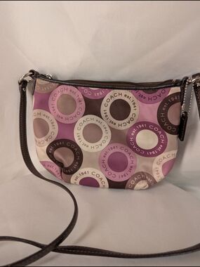 COACH Alexandra Snaphead Crossbody Bag Purple Plum Sateen Y2K Vintage